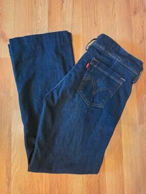 Levi's 545 Bootcut Jeans Dark Wash Mid Rise Stretch Denim 32x28 Women's